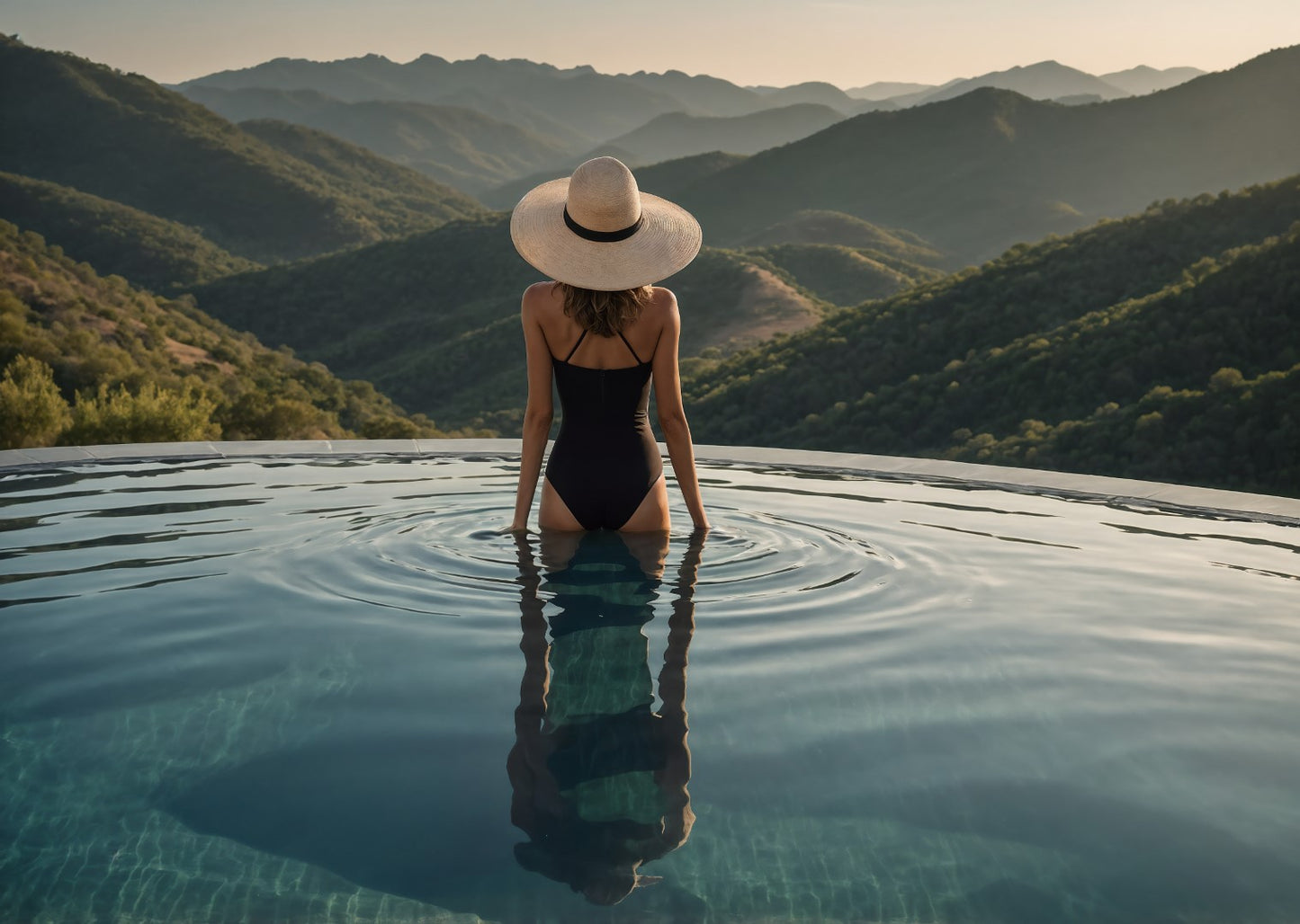 Woman in pool